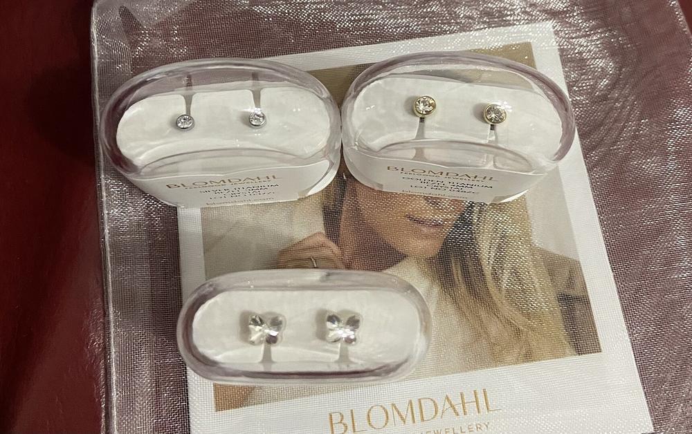 Medical Plastic 5mm Butterfly Earrings - Customer Photo From Karenia G.