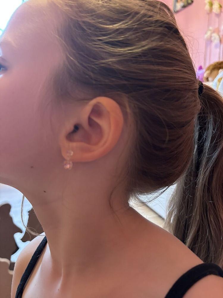 Medical Plastic 5mm Butterfly Earrings - Customer Photo From Cassandra W.