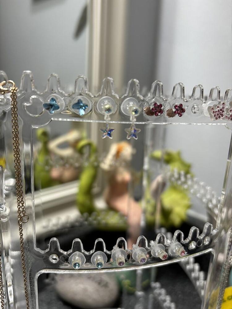 Medical Plastic Dangle Star Earrings - Customer Photo From Cassandra W.