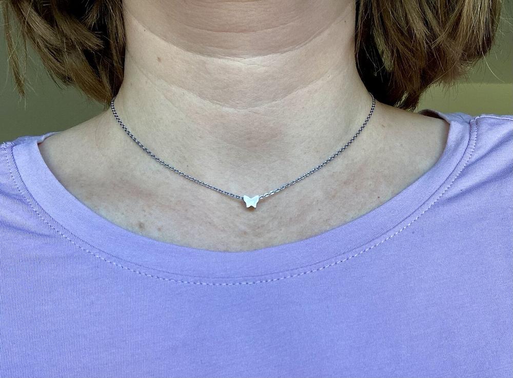 Butterfly Necklace - Customer Photo From Jen C.