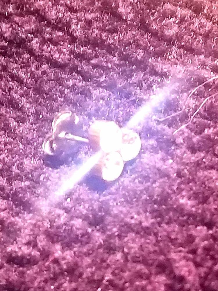 Golden Titanium Clover 8mm Crystal Earrings - Customer Photo From Beth S.