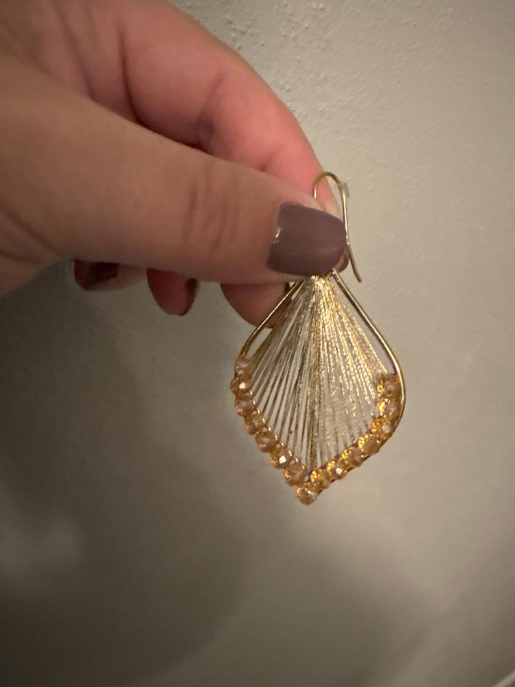 Golden Titanium Ear Hook - Customer Photo From Melissa