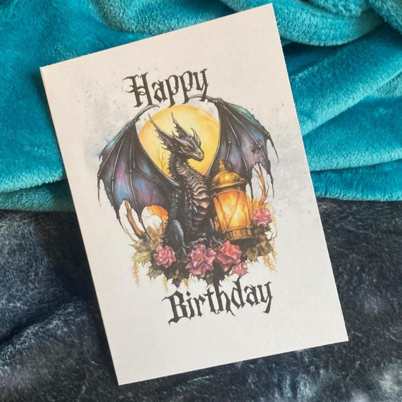 Printable Gothic Dragon Birthday Card | Instant Download - Customer Photo From Ryan
