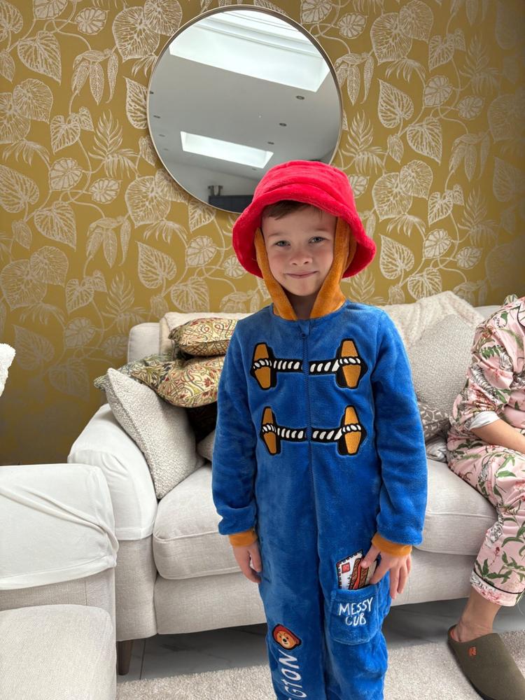 Pyjama Tout-en-un Paddington Bear Pour Enfant - Déguisement Ours Mignon Avec Chapeau 3D