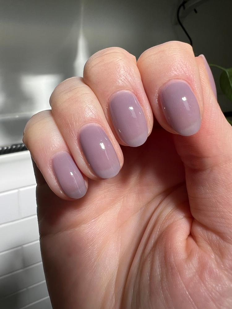 Sheer Lavender-Gray Jelly Nail Polish - Cirque Colors Haze Jelly