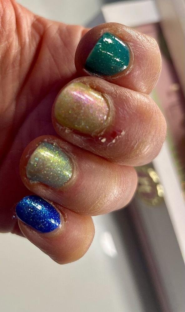 Cobalt Blue Shimmer Holographic Nail Polish - Cirque Colors Aerial Act