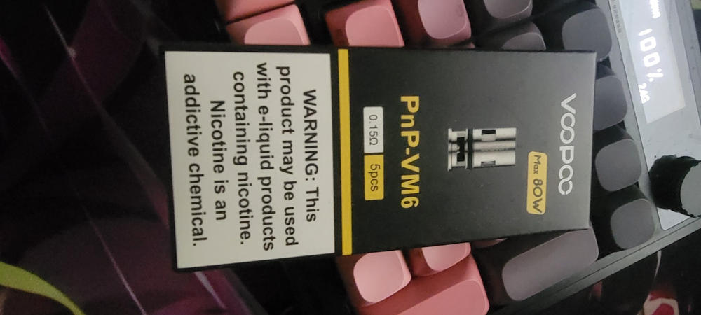 Voopoo PnP Replacement Coils (Pack of 5) - V6 0.15 ohm - Customer Photo From Melinda Fellers