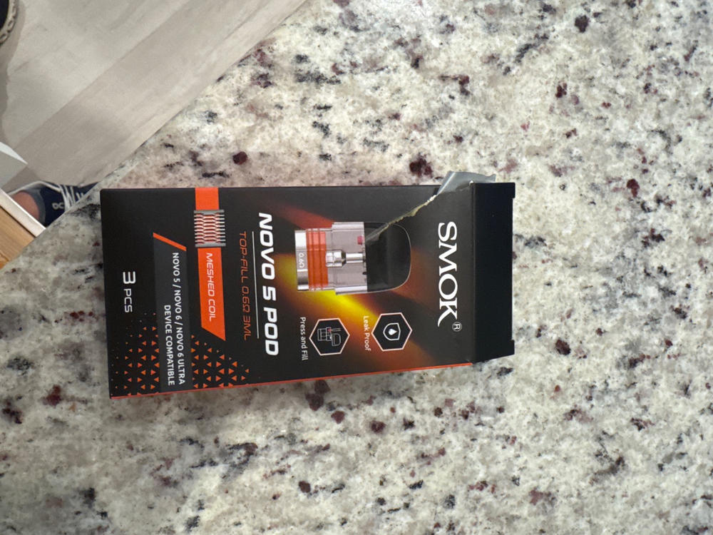 SMOK Novo 5 2ML Refillable Replacement Pods (Pack of 3) - 3ml - 0.6Ω MTL - Customer Photo From Anonymous