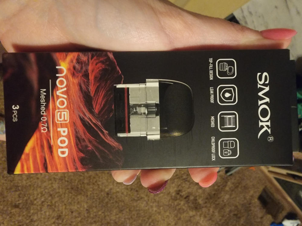 SMOK Novo 5 2ML Refillable Replacement Pods (Pack of 3) - 2ml - 0.7Ω MTL - Customer Photo From AMBER CULP