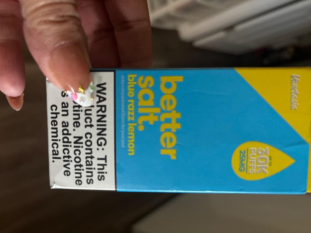 Blue Razz Lemon BETTER SALT 30ml - 25 MG - Customer Photo From Misty McCune