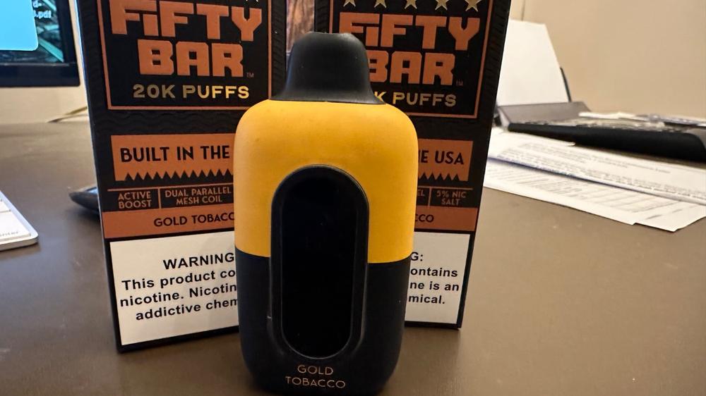 Fifty Bar Disposable Vape | 20K Puffs - Black Series - Gold Tobacco - Customer Photo From stephen anderson