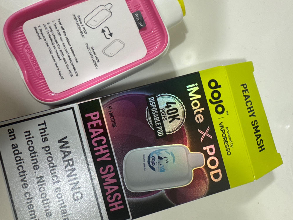 VAPORESSO x DOJO iMate OS Disposable Pods | 40K Puffs - White Grape Ice - Customer Photo From Tricha Wadsworth