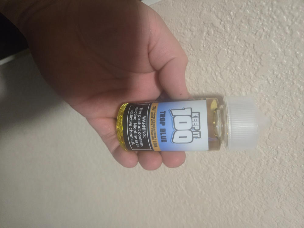 Trop Blue Keep It 100 Ejuice - 3 MG - Customer Photo From Robert Whitten
