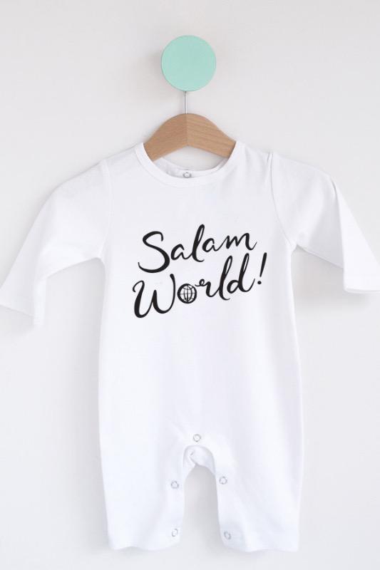 "Salam World" Muslim Baby Jumpsuit - Customer Photo From Soledad G.