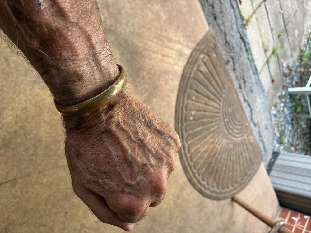Pure Copper Cuff Bracelet – Plain - Customer Photo From John Heycock