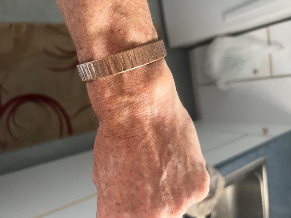 Pure Copper Cuff Bracelet – Timber - Customer Photo From Matthew Ladyka