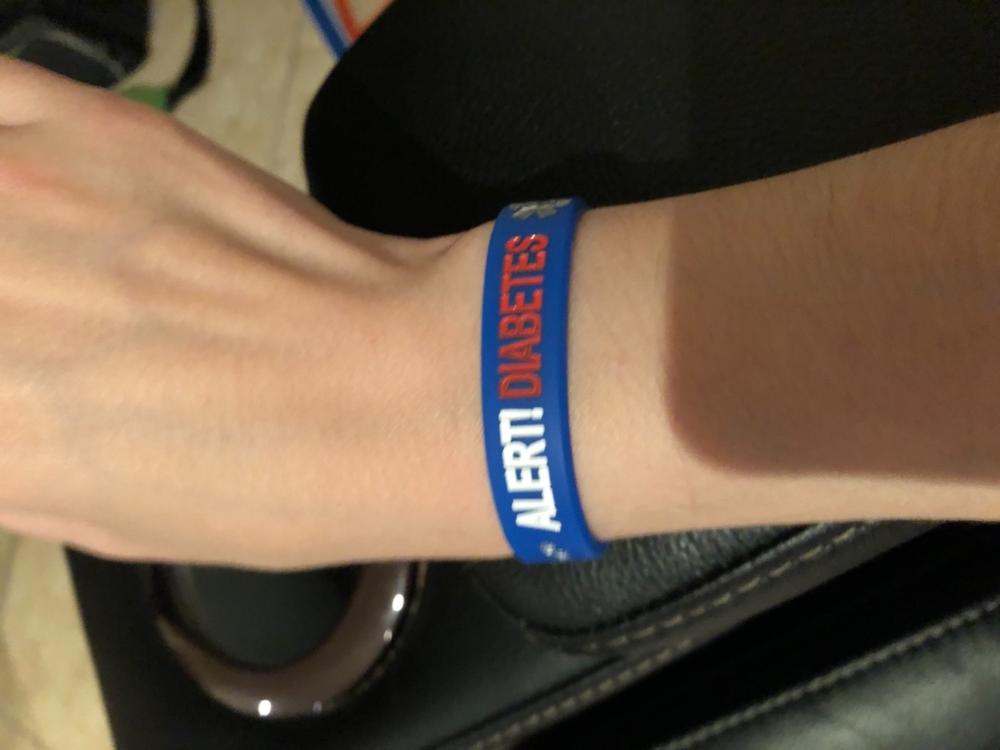 Diabetes Silicone Medical ID Write-On Medical Bracelet