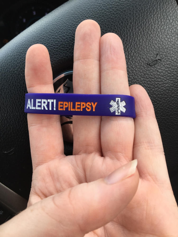 Medical Alert Bracelet. Adjustable silicone band. Pre-engraved. – My Custom  ID™
