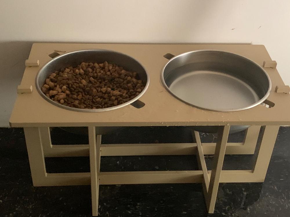 Rise Pet Bowl Stand, for Extra Large Dog Bowls - Customer Photo From Glenn Boley