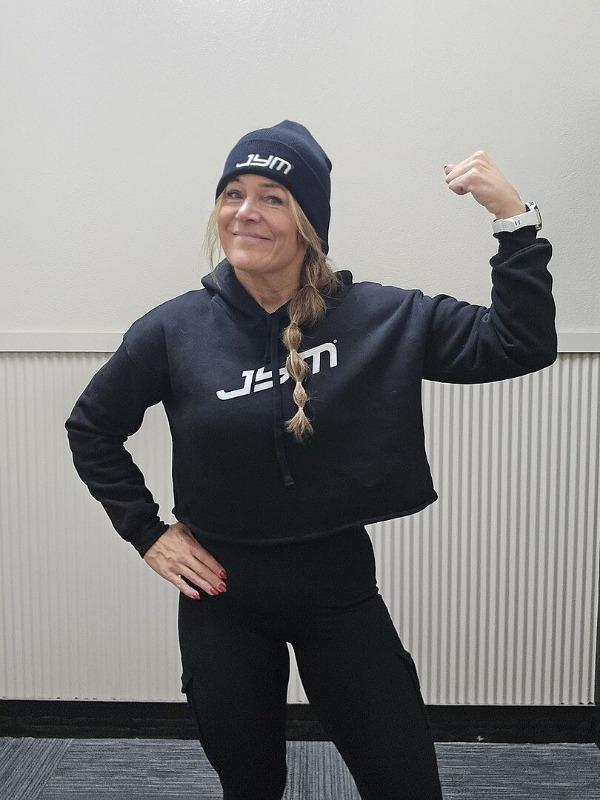 JYM Womens Cropped Logo Hoodie - Customer Photo From Natalie L.