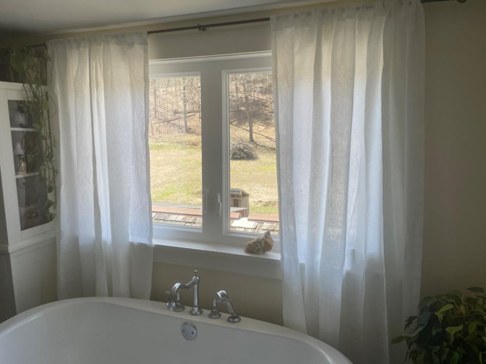 Wrought Iron Curl Curtain Rod - Customer Photo From Jeff S.
