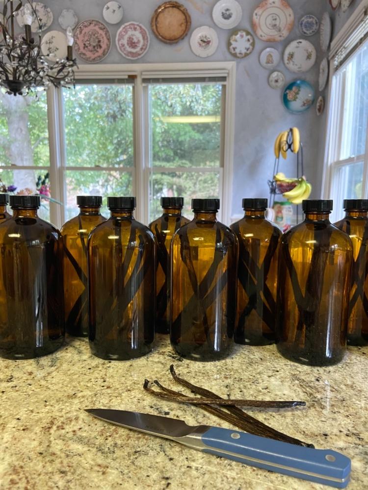 Amber Glass Bottle for Vanilla Extract, Boston Rounds - Customer Photo From Jeanne Scott