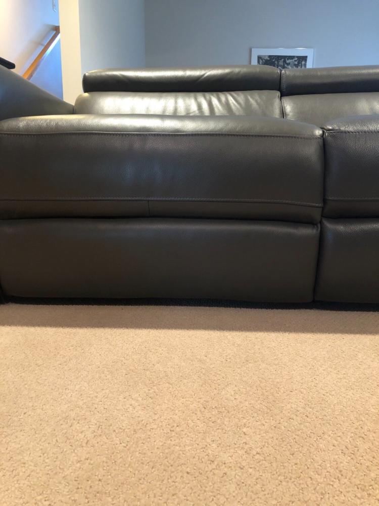 Lewen Leather Power Reclining Sectional Scandinavian Designs