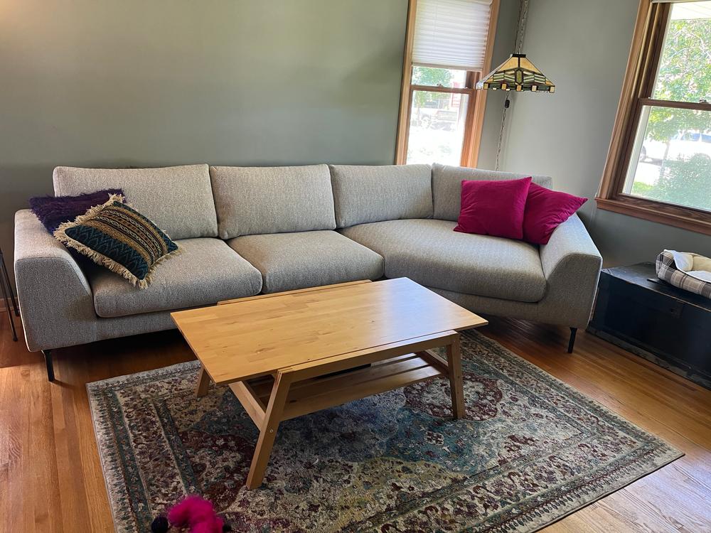 Rowena Right Cuddler Sectional - Customer Photo From Amanda