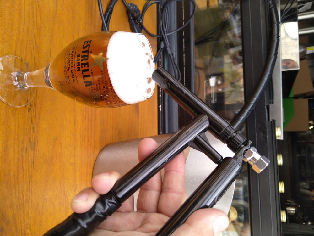 Pluto Gun - Beer Tap on Disconnect - Customer Photo From João P.