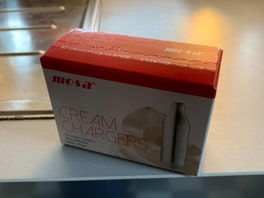 Mosa Cream Chargers | N20 7.5g Cream Canisters / Cream Bulbs - Customer Photo From Fredrik Johansson