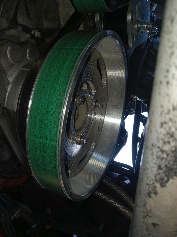 10 Rib Supercharger Crank Pulley - 9.170 17% OD - LSA Offset - Customer Photo From Juan M. Contreras