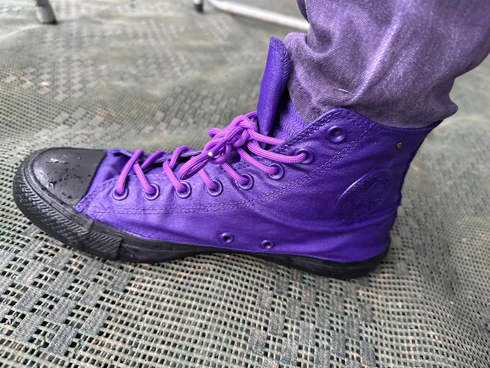 Purple Rope Laces - Essentials Collection - Customer Photo From Jesse 