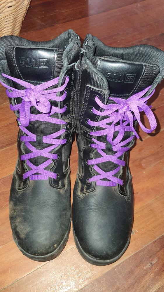 Purple Flat Laces - Essentials Collection - Customer Photo From Kirk Gwen