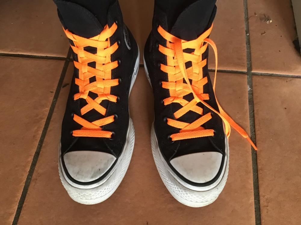Orange Flat Laces - Essentials Collection - Customer Photo From Amanda Speed