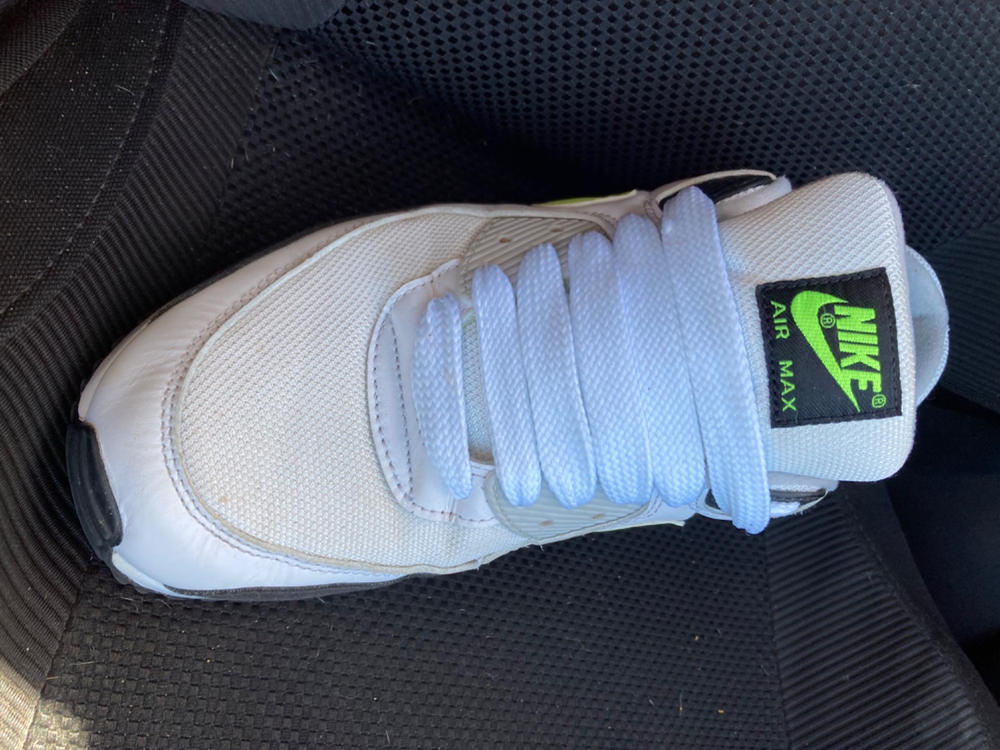 Fat Laces - White - 20mm Width - Customer Photo From Toby Murray