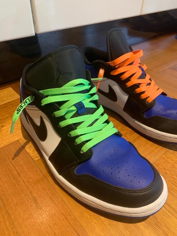 Green - "SHOELACES"  inspired by OFF-WHITE x Nike- Flat Laces - Customer Photo From Frank Hegerty