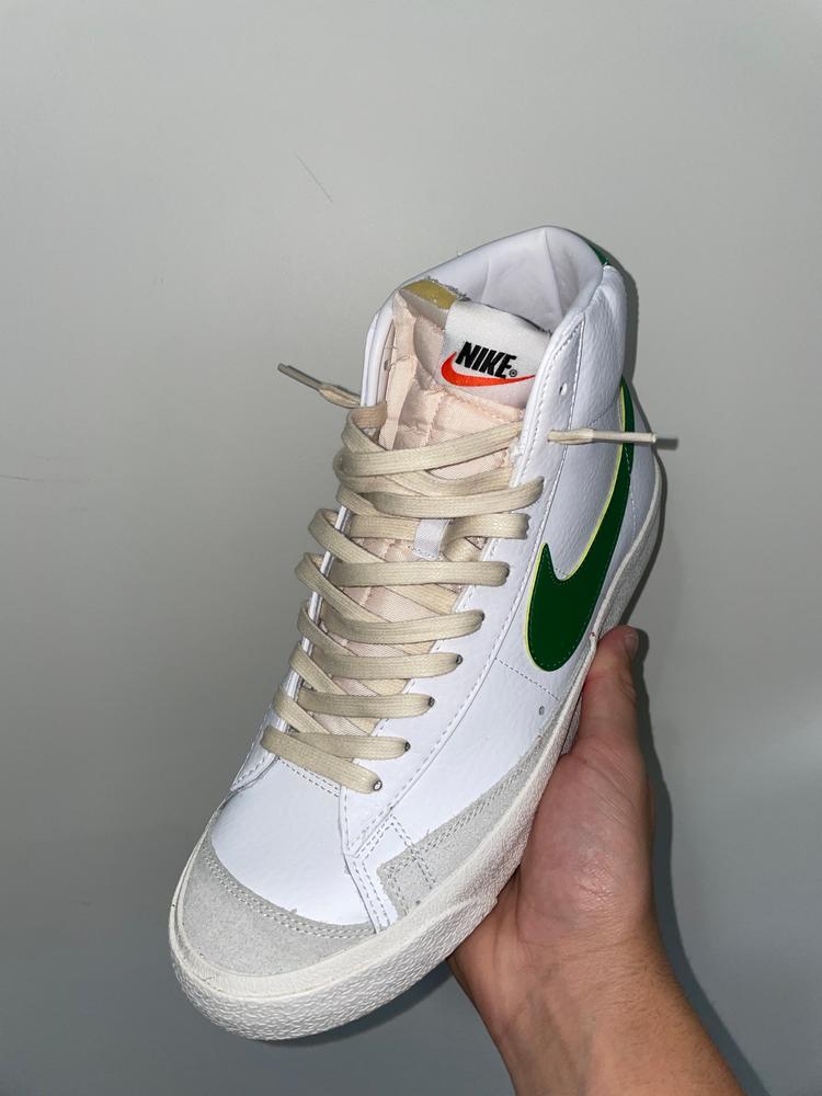 Off White Waxed Flat Lace - Clear Plastic Aglet - Customer Photo From Madison