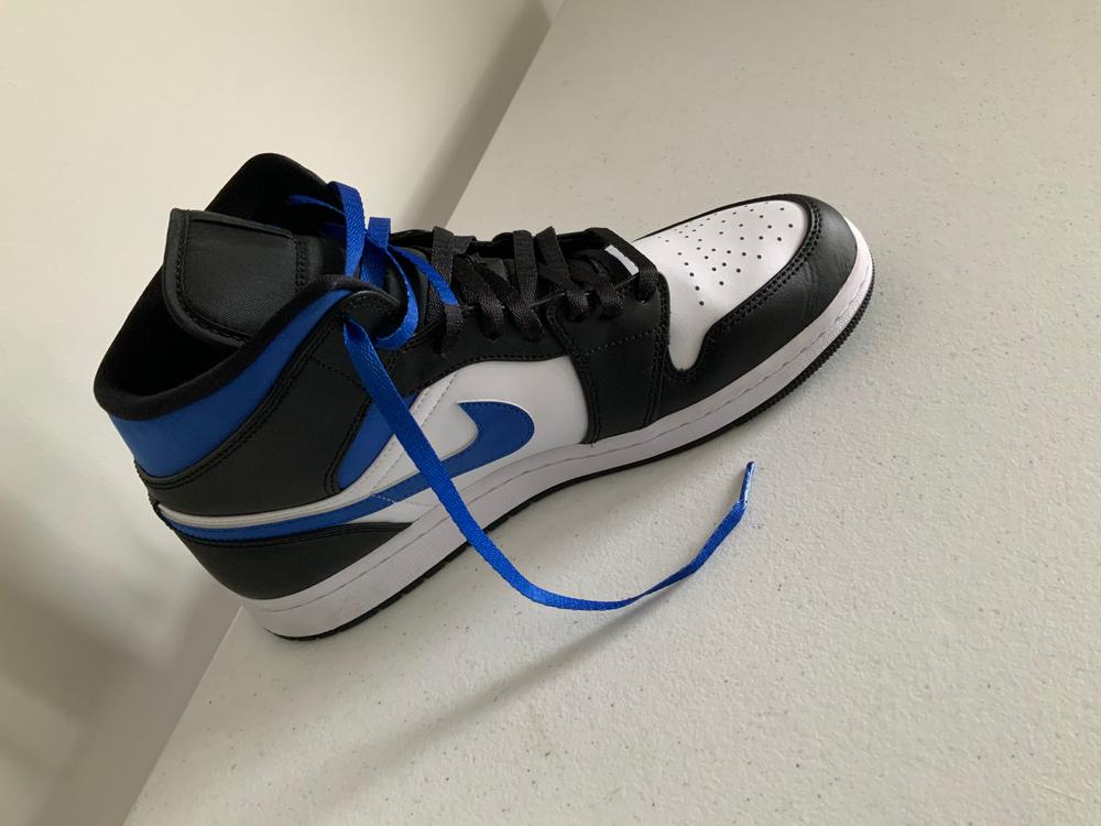 Air Jordan Laces - Two Tone - Black/Blue - Customer Photo From Jeff