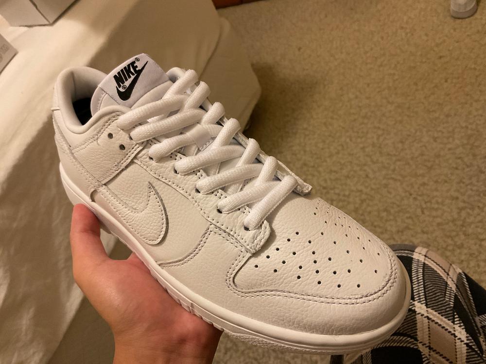 SB Dunk Thick Oval Laces - White - Customer Photo From Lucky
