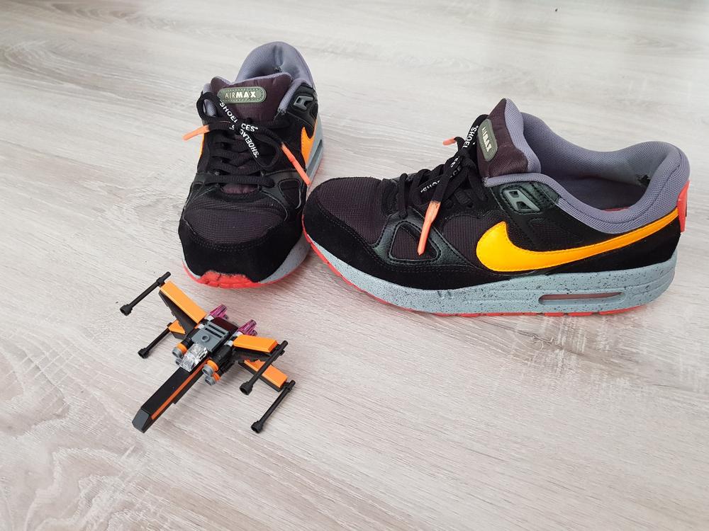 Oval -  "SHOELACES"  inspired by OFF-WHITE x Nike - Black w/ Orange Tip - Air Max - Customer Photo From Sven B.