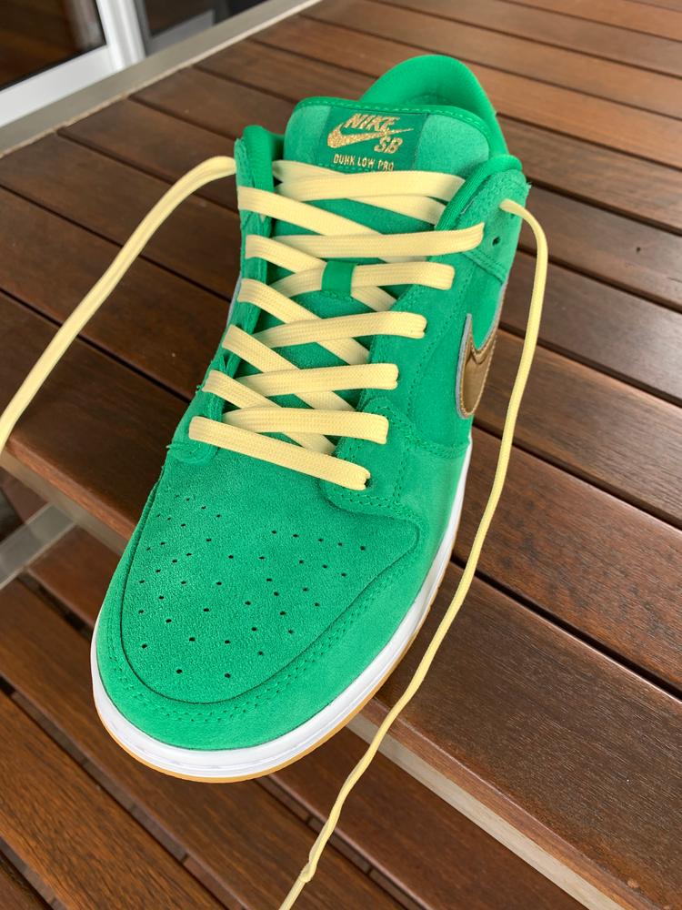 UV Reactive Flat Laces - White/Gold - Customer Photo From Lynden Chin