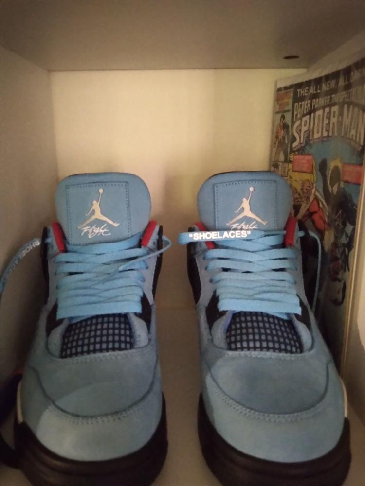 Blue - "SHOELACES"  inspired by OFF-WHITE x Nike- Flat Laces - Customer Photo From Rick