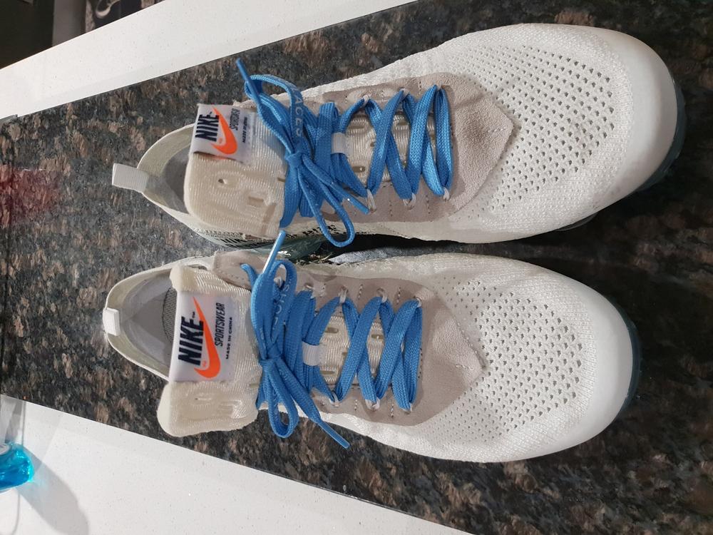 Blue - "SHOELACES"  inspired by OFF-WHITE x Nike- Flat Laces - Customer Photo From Conner J.