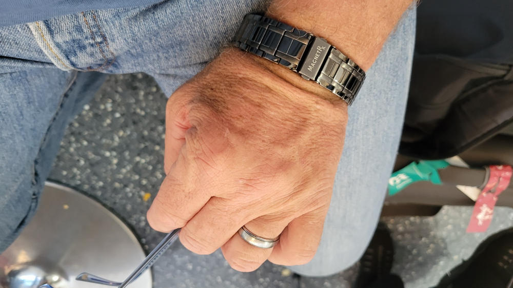 3x Strength Titanium Magnetic Bracelet for Men (Gunmetal) - Customer Photo From Milton Berlin