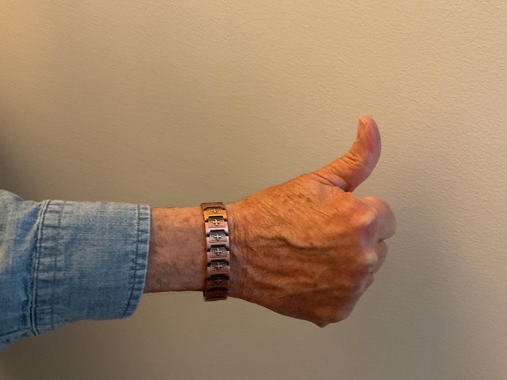 Ultra Strength Pure Copper Magnetic Bracelet (Cross) - Customer Photo From Sandra Freday