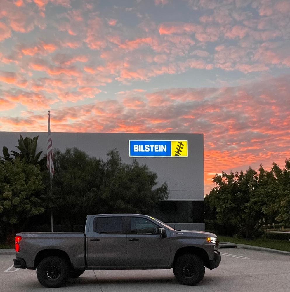 Bilstein 6112 Strut & Spring Assembled + Rear 5160 Reservoir Shocks Set for 2019-2024 Chevrolet Silverado 1500 Trail Boss 4WD - Customer Photo From Jacob