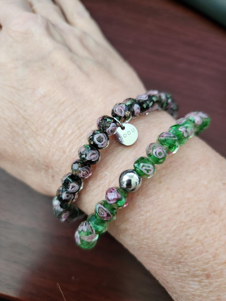 Glass Bead Spiral Bracelet: top 