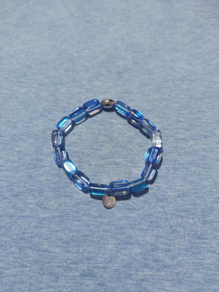Sapphire Supernova | .925 Sterling Silver | Galaxy Glass Pebble Bracelet - Customer Photo From Sivan Reinstein