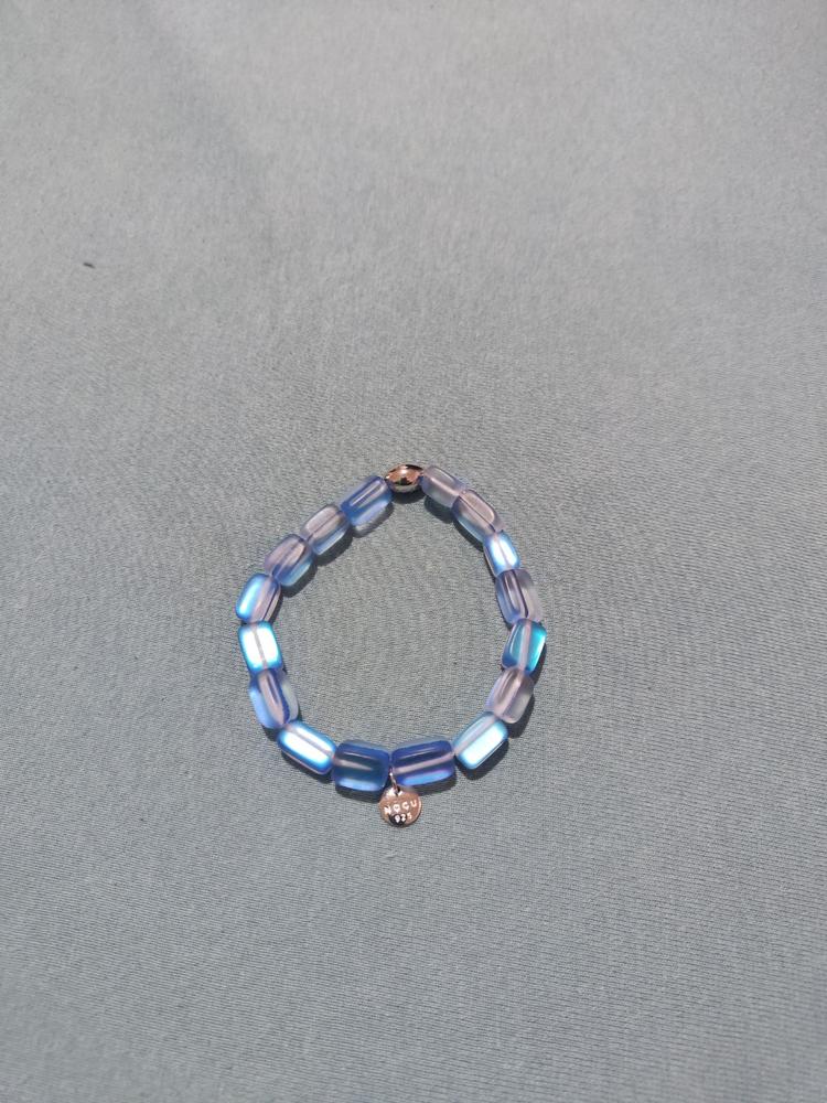Sapphire | .925 Sterling Silver | Mermaid Glass Pebble Bracelet - Customer Photo From Sivan Reinstein