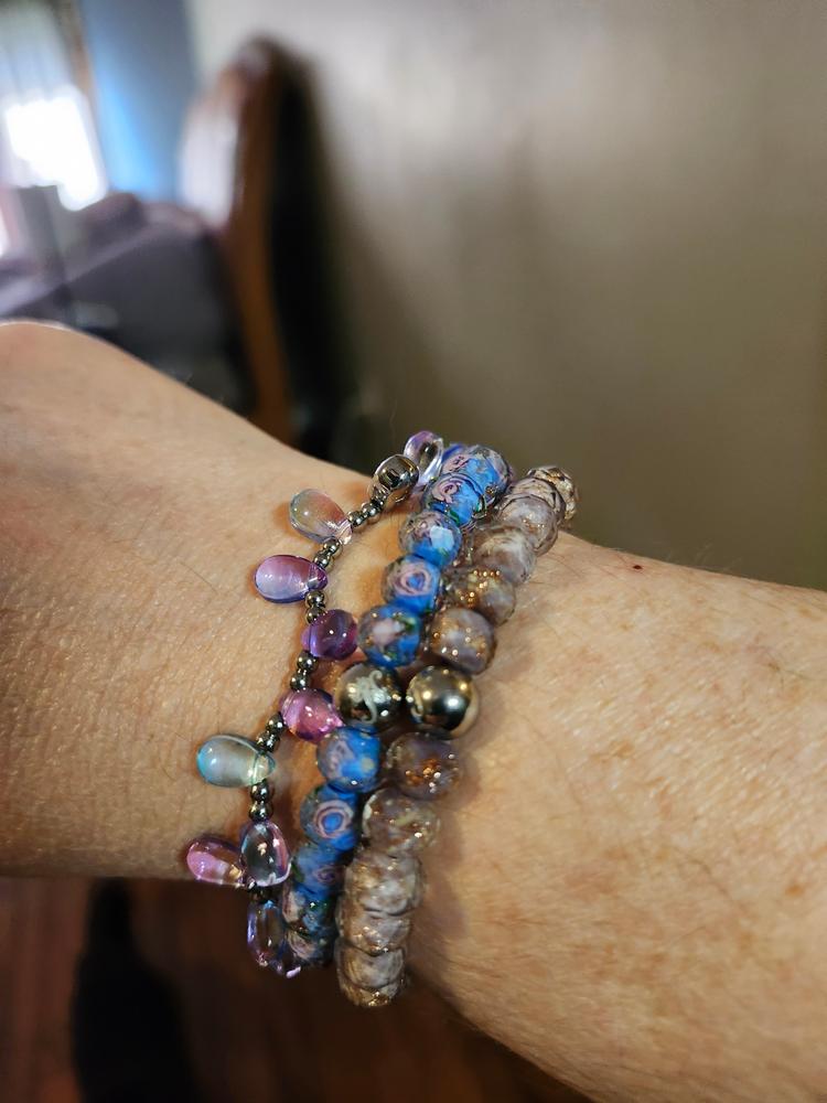Periwinkle | Firefly Glass Diamonds Bracelet - Customer Photo From Louise Malone